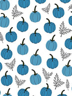 Blue Pumpkin Foliage Scatter Rug