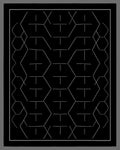 Geometric Black White Hexagon Line Art Rug