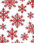 Crimson Snowflake Scatter Rug