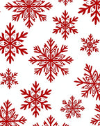 Crimson Snowflake Scatter Rug