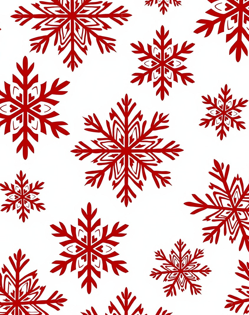Crimson Snowflake Scatter Rug