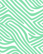 Pale Green Abstract Zebra Stripes Rug