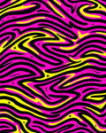 Vivid Pink Black Yellow Wavy Stars Rug