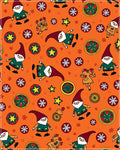 Whimsical Gnome Christmas Orange Medallion Rug