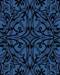 Art Nouveau Blue Floral Symmetry Rug
