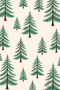 Earthy Pine Forest Repeating Pattern Rug
