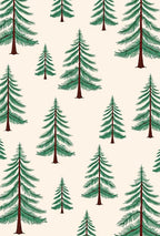 Earthy Pine Forest Repeating Pattern Rug