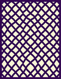 Deep Purple Lattice Geometric Rug