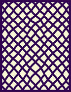 Deep Purple Lattice Geometric Rug
