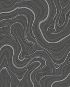 Charcoal Gray Swirling Marble Texture Rug