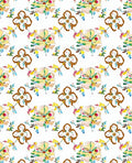 Whimsical Ochre Floral Meadow Rug