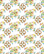 Whimsical Ochre Floral Meadow Rug