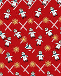Red Snowmen Firework Scatter Rug