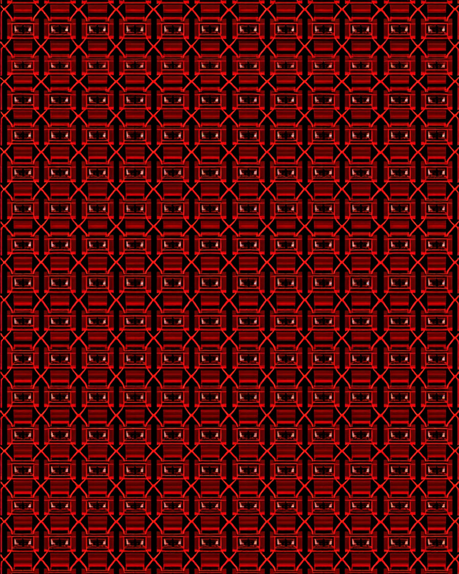 Intense Crimson Geometric Lattice Rug