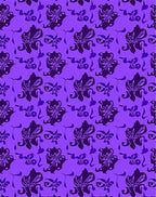 Chic Violet Floral SwirlRug Rug