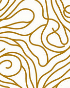 Golden Swirl Organic Abstract Rug