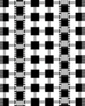 Monochromatic Black Grid Line Rug