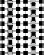 Monochromatic Black Grid Line Rug