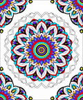 Vibrant Radial Mandala Color Burst Rug
