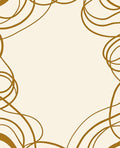 Golden Swirl Cream Abstract Rug