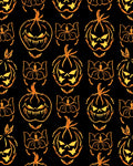 Spooky Orange Jack O Lantern Spider Rug