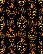 Spooky Orange Jack O Lantern Spider Rug