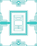 Teal Geometric Art Deco Lines Rug