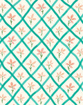 Coral Blossom Lattice Rug