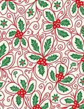 Holiday Holly Berry Swirl Rug