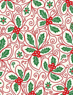 Holiday Holly Berry Swirl Rug
