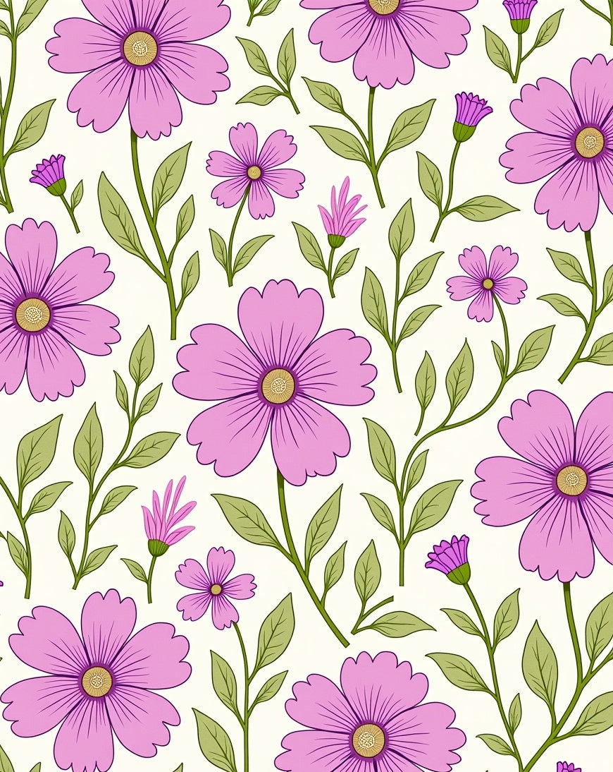 Radiant Pink Floral Meadow Rug