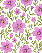 Radiant Pink Floral Meadow Rug