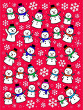 Festive Snowman Friends Snowflake Rug