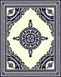 Navajo Black Ivory Medallion Border Rug