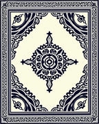 Navajo Black Ivory Medallion Border Rug