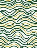 Emerald Gold Flowing Lines Rug