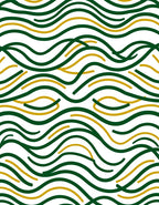 Emerald Gold Flowing Lines Rug
