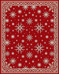 Crimson Snowflake Gala Rug