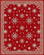 Crimson Snowflake Gala Rug