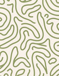 Sage Green Abstract Organic Lines Rug