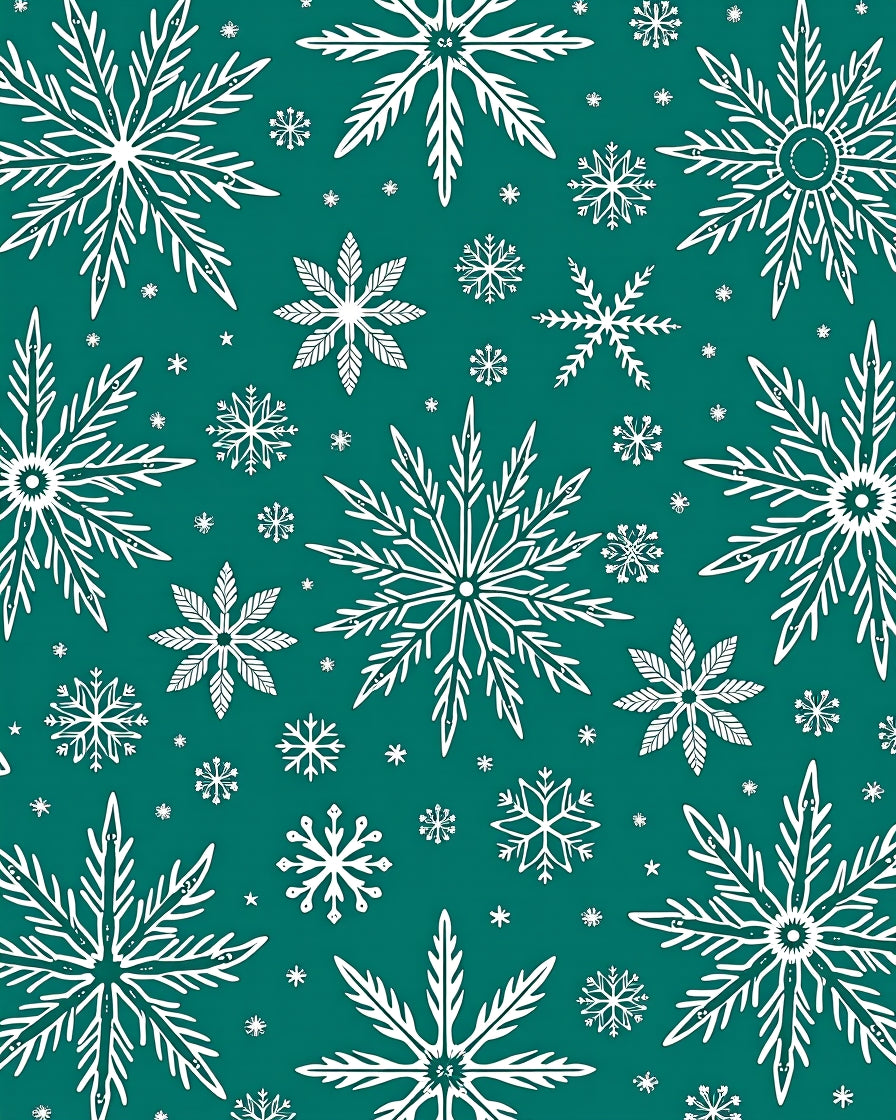 Teal White Snowflake Constellation Rug