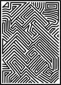 Abstract Labyrinth Lines Rug