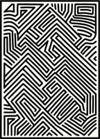 Abstract Labyrinth Lines Rug