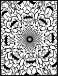 Black White Ornate Floral MandalaRug Rug