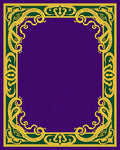 Regal Purple and Gold Ornate Border Rug
