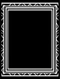 Black and White Geometric Frame Rug