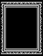 Black and White Geometric Frame Rug