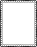 Black and White Geometric Lattice Border Rug