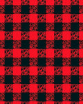 Red Black Abstract Checkered Squares Rug