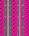 Bold Pink Figures Geometric Stripe Rug